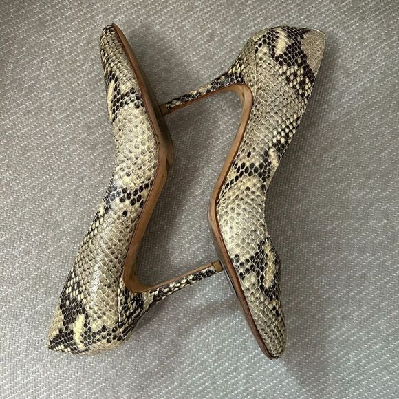 Jimmy Choo Gilbert Snakeskin Python Leather Pumps - Picture 10 of 14